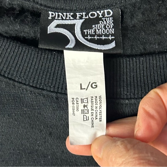 Pink Floyd black Sweatshirt, Dark Side of the Moon, Size L - Picture 6 of 9